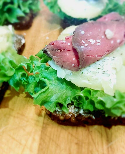 Smørrebrød - Roastbeef and potatoes