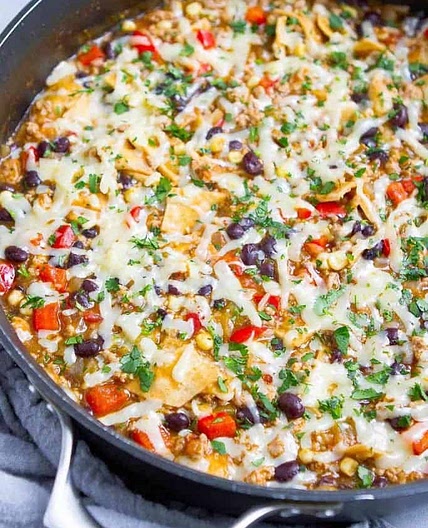 Ground Turkey Enchilada Skillet Meal
