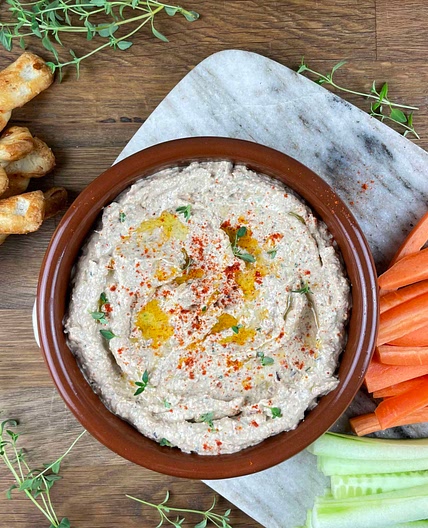 Ricotta Dip with Sun Dried Tomato and Olive 