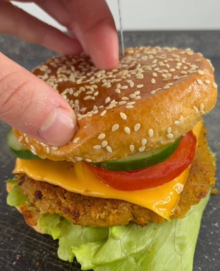 Vegetarian lentil burger