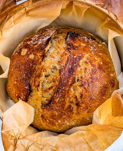 No Knead Whole Wheat Bread