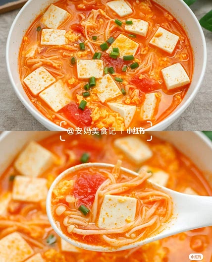 Tomato egg drop soup