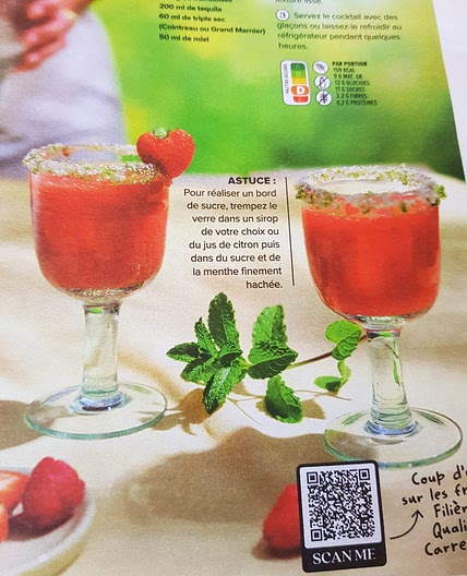 Margarita fraise, framboise