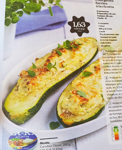 Courgettes farcies à la ricotta