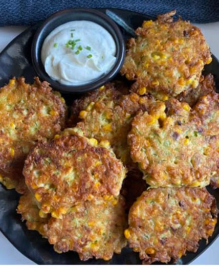 Zucchini corn fritters