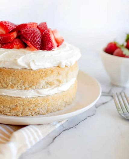 Eggless Strawberry Shortcake