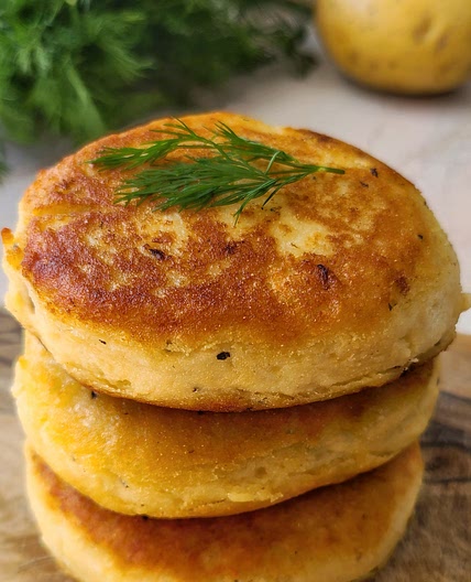 Mushroom Stuffed Potato Pancakes