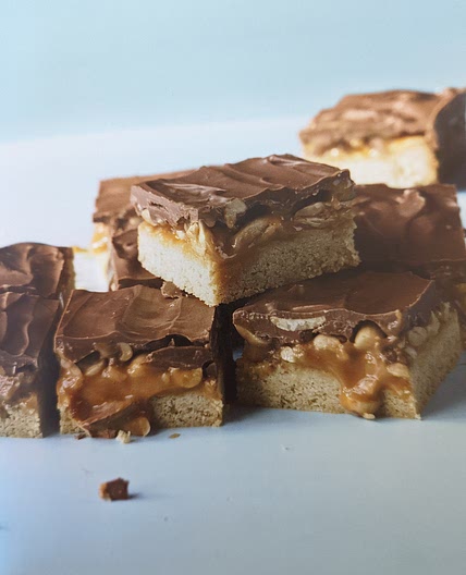Chocolate, toffee and peanut squares