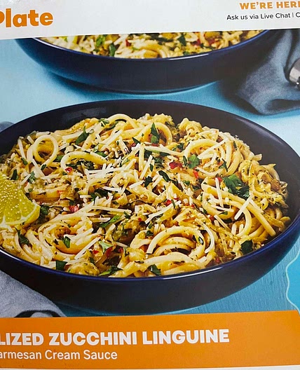 Caramelized zucchini linguine 
