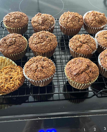 Bran almond flour muffins