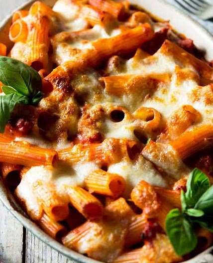 Sausage pasta bake