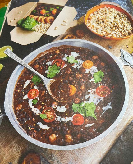 Black Bean Stew w/Pearl Barley
