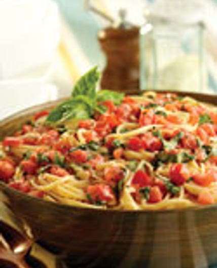 Linguine with Tomatoes and Basil