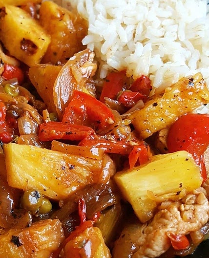 Poulet bbq aux ananas