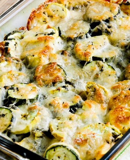 Low-Carb Easy Cheesy Zucchini Bake