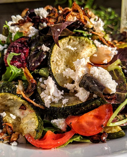 Roast Beet and Courgette Salad with Orange Dijon Dressing