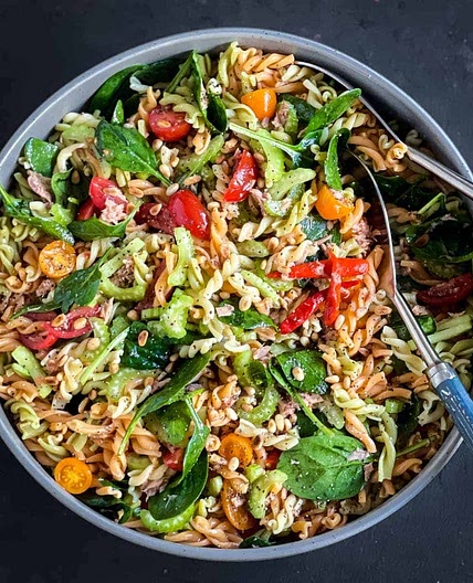 Healthy Tuna Pasta Salad (No Mayo)