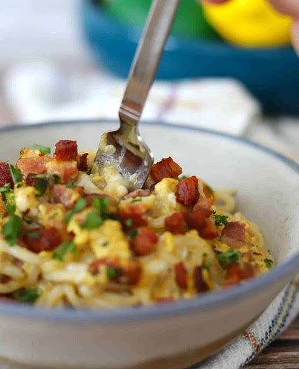 Keto Spaghetti Carbonara with Pancetta