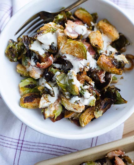 Bacon Caesar Brussels Sprouts