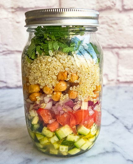 High-Protein Chickpea Quinoa Salad Jars