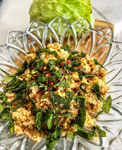Larb Inspired Tofu Lettuce Cups — Angiela Eats 