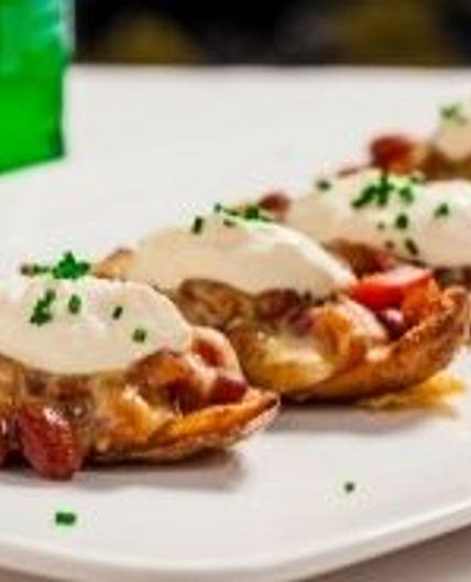 potato bites with crispy bacon