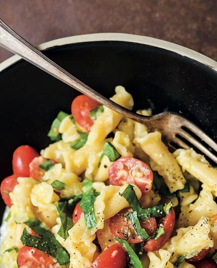 Campanelle Pasta with Sweet Corn, Tomatoes and Basil