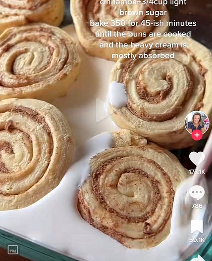 Tik tok cinnamon rolls 