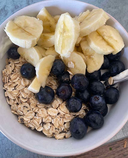 Magerquark mit Obst und Haferflocken (Chunky Flavour)