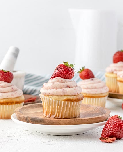 Strawberry Filled Cupcakes