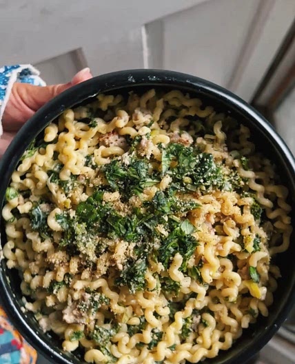 Sweet Italian Sausage, Leek + Mascarpone Pasta  