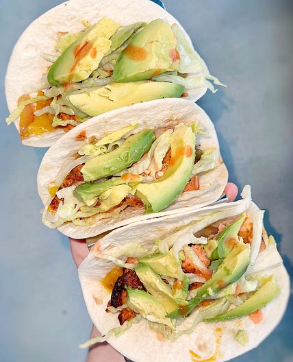 Air Fried Salmon Tacos