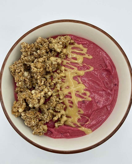 Healthy raspberry icecream