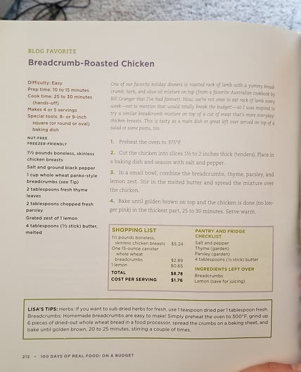 Breadcrumb-Roasted Chicken