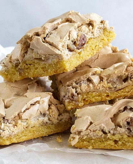 From Betty Crocker's 1963 Cookbook, A Sweet Bar With A Crunchy Meringue Topping