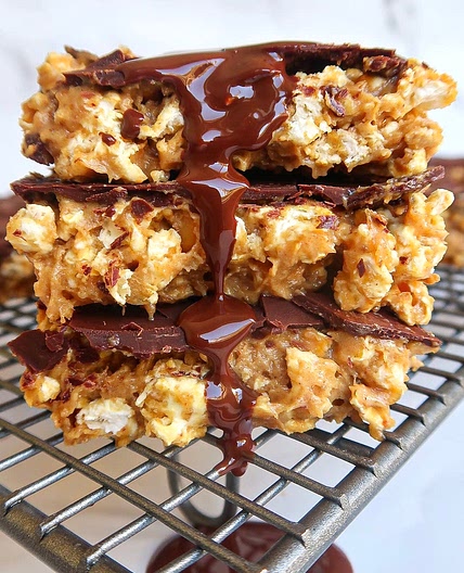 Popcorn Caramel Slice