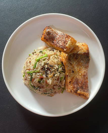 One-dish Salmon and Rice