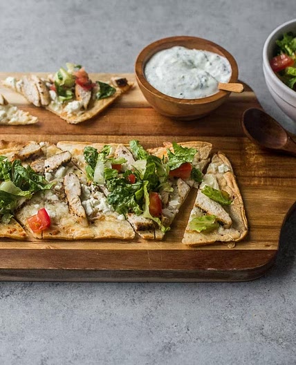 Greek Chicken Flatbread