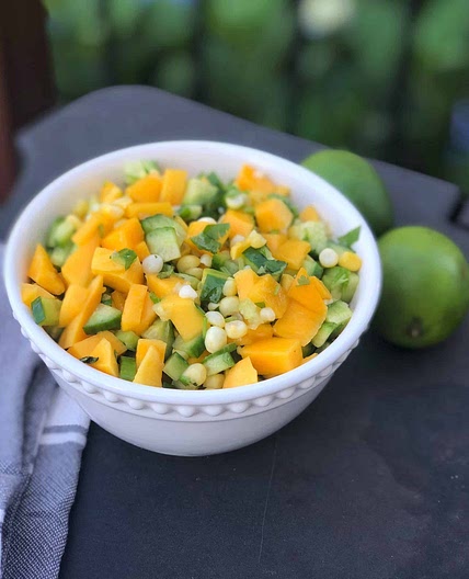 Mango Cucumber Salsa (just 5 Ingredients)