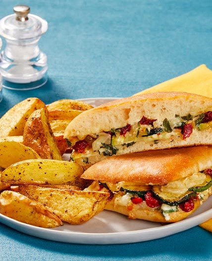 Zucchini Mozzarella and Sundried Tomato Panini