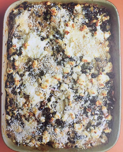 Leek & puy lentil gratin with feta