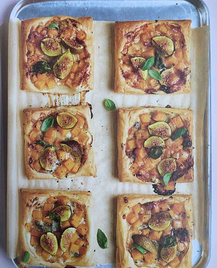Squash, blue cheese & fig tarts