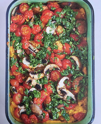 Sweet potato & mushroom polenta