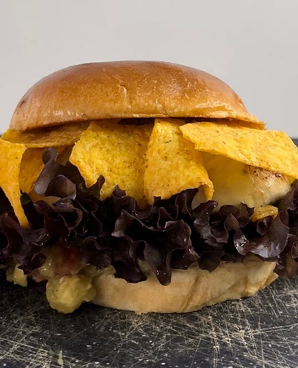 Avocado chicken burger
