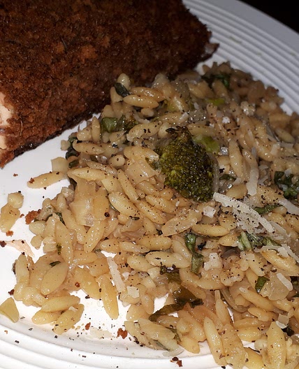 Broccoli Orzo with parmesan