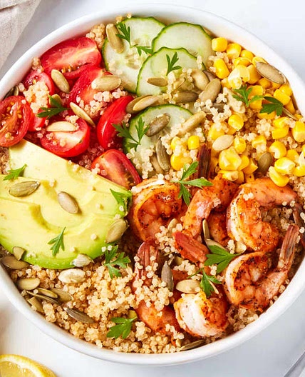 Spicy Shrimp and Quinoa Bowl