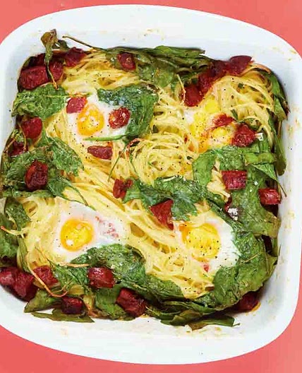 Baked Egg Pasta Florentine