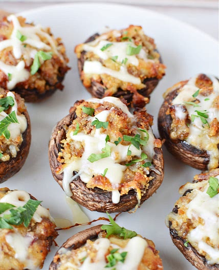 Air Fryer Sausage Stuffed Mushrooms Recipe