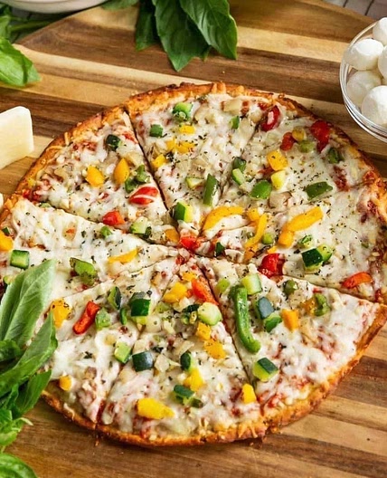 Roasted Vegetable Pizza⁣
