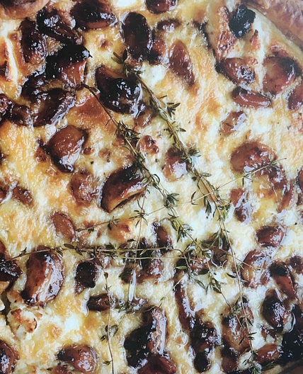 Caramelized garlic tart